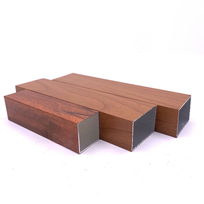 high-quality wood grain aluminium profiles Image