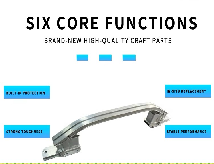 Aluminum front bumper beam replacement for Honda Accord 2023–2025, top view