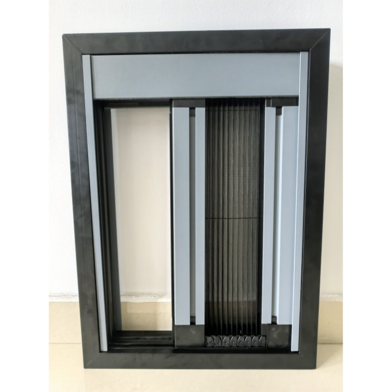 Modern home using aluminum pleated screen for ventilation