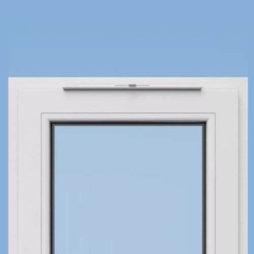 Fresh air trickle vent cutaway drawing showing adjustable internal slider, insect screen, and air pathway for passive window ventilation Fresh air trickle vent cutaway drawing showing adjustable internal slider, insect screen, and air pathway for passive window ventilation