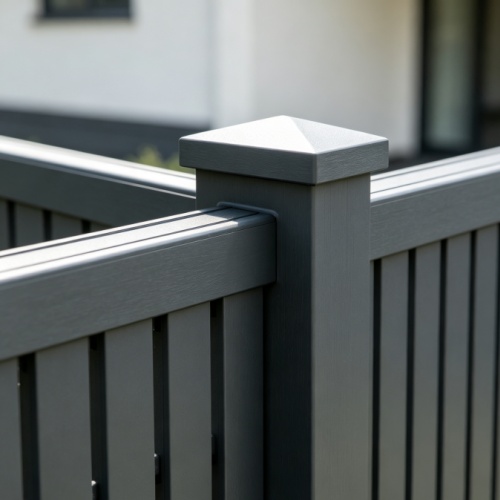 Lightweight aluminum fence panel dimension drawing showing panel width, height, picket profile, and rail placement with weight per panel annotation