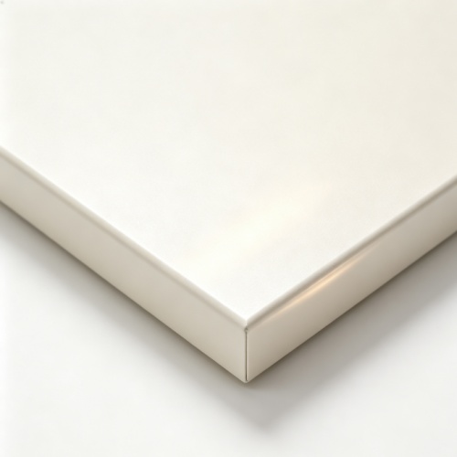 Fireproof aluminium composite panel cross-section showing mineral core and skins Fireproof aluminium composite panel cross-section showing mineral core and skins