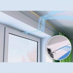 White plastic window trickle vent with cover