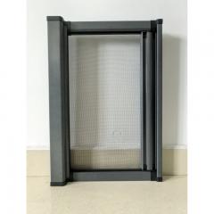Retractable aluminum pleated screen door with durable frame