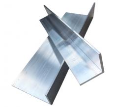 Unequal leg aluminium angle extrusion profile with one leg longer than the other for structural and mounting applications
