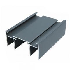 Powder coated aluminium window profile with matte black RAL finish