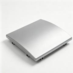 Bent aluminium panel for curtain wall with curved profile and PVDF coating