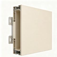 Standard curtain wall panel with aluminium framing and mullion detail