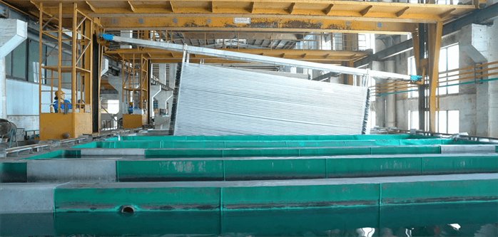Aluminum profile anodizing process